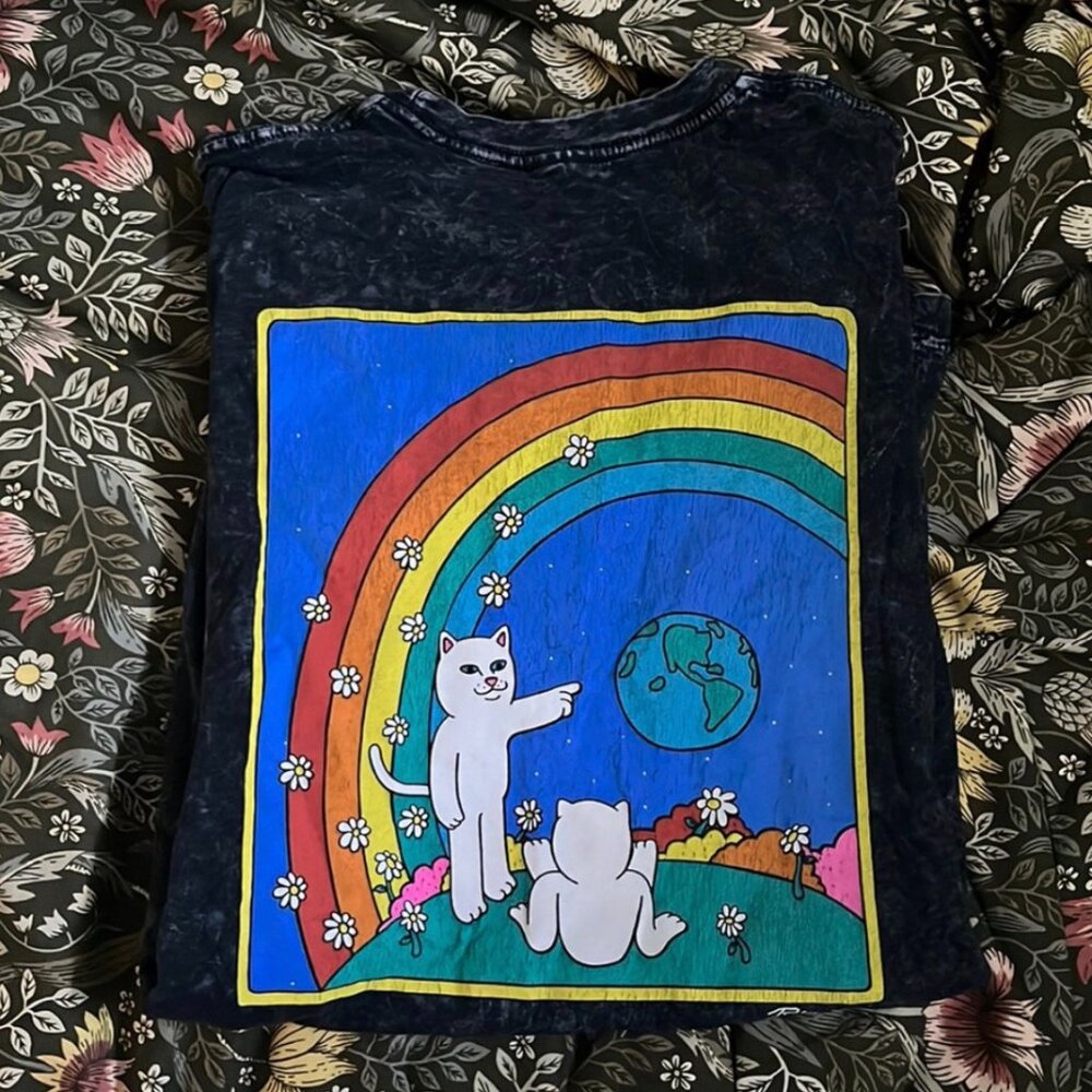 Vintage Ripndip L black wash t-shirt